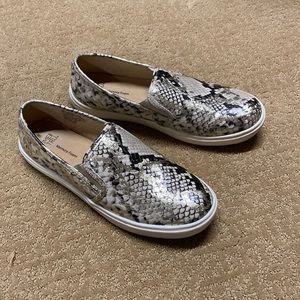 Time and tru snake print slip on sneakers